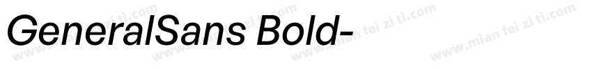 GeneralSans Bold字体转换